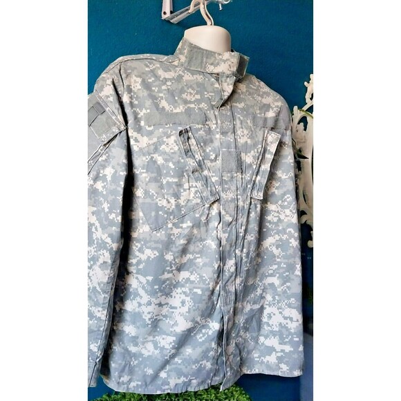 Digital Urban Camo ACU BDU Fatigue Shirt Light Zip Jacket Medium Long Army - Picture 7 of 8